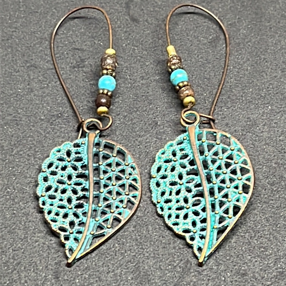 Earrings southwestern boho leaf‎